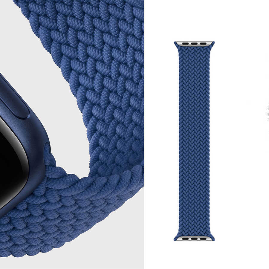 Watch Ultra 49mm Kordon Wiwu Braided Solo Loop Medium Strap Kayış - 4 Watch Ultra 49mm Kordon Wiwu Braided Solo Loop Medium Strap Kayış - 4